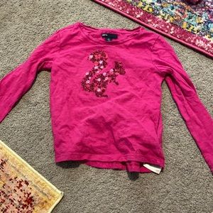 pink long sleeve shirt for girls with design